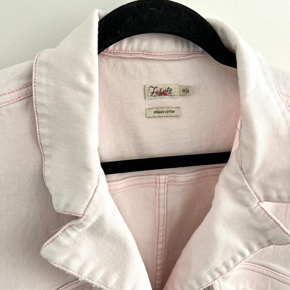 Faherty Blythe Cotton Pink Jumpsuit Coveralls Women's Size Medium - Picture 7 of 10
